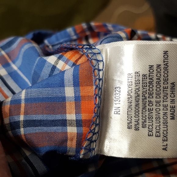 U.S. Polo Assn. boys size 4 short sleeve plaid button up shirt, New - Picture 4 of 4
